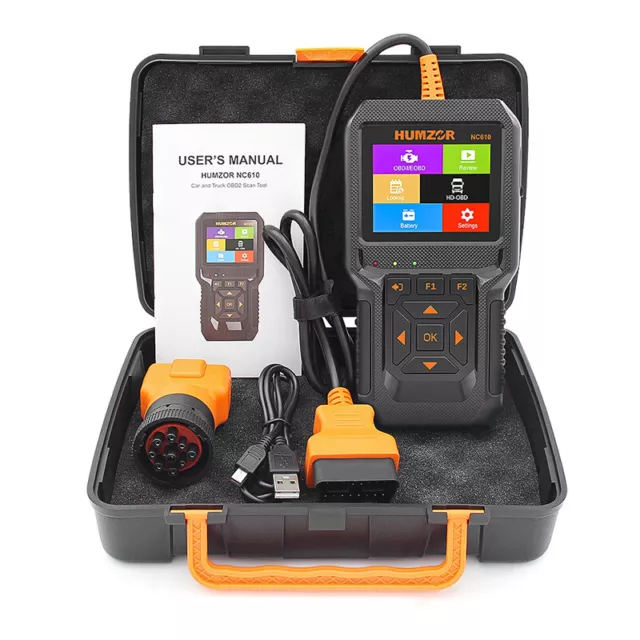 Heavy Duty Diesel Truck Code Reader Full System Scanner Tool OBD2 HUMZOR HD601