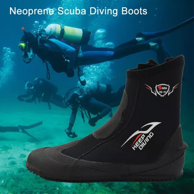 5mm Diving Boots Neoprene Scuba Diving Shoes High-top Waterproof Non-slip