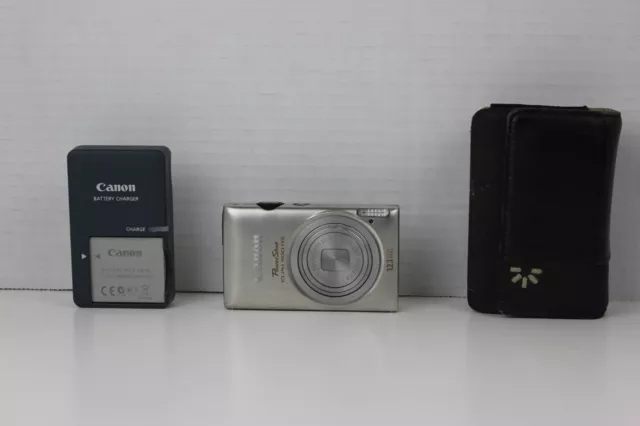 Canon PowerShot ELPH 300 HS 12.1MP 5x Digital Camera - Silver Bundle Tested