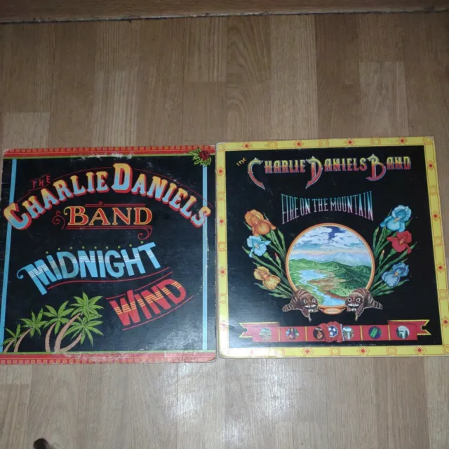 Charlie Daniels Band Vinyl 2 LP Lot Midnight Wind n Fire On The Mountain Fair