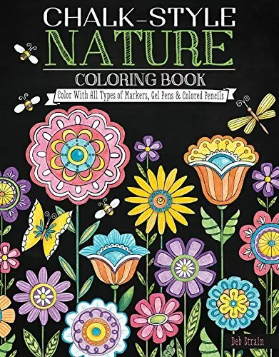 Chalk-Style Nature Coloring Book: Color with Al, Strain Paperback*-