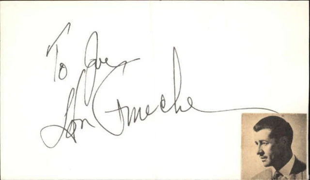 Don Ameche d. 1993 Actor Trading Places Signed 3" x 5" Index Card