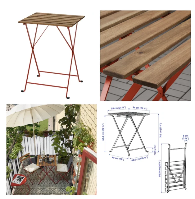 IKEA TÄRNÖ TABLE / Extérieur de Balcon Pliable 55x54 CM Jardin Pliante