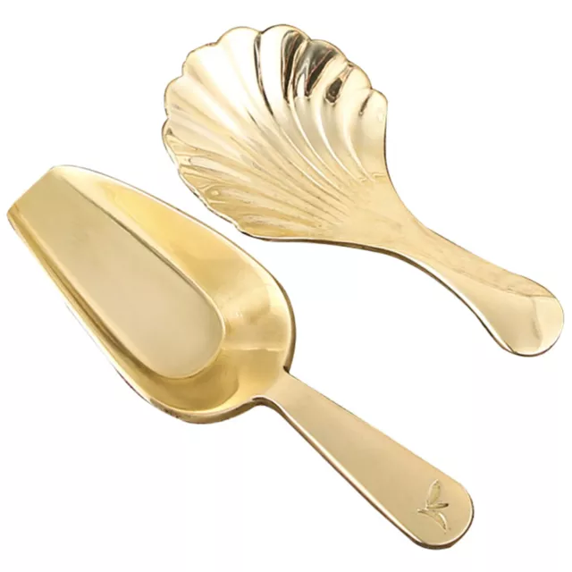 Brass Mini Tea Scoops for Coffee, Ice Cream, and Cake-LH