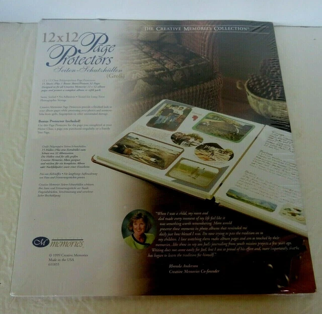 Cubiertas de álbum de recortes de 12 x 12 insertos protectores de página de recuerdos creativos vintage