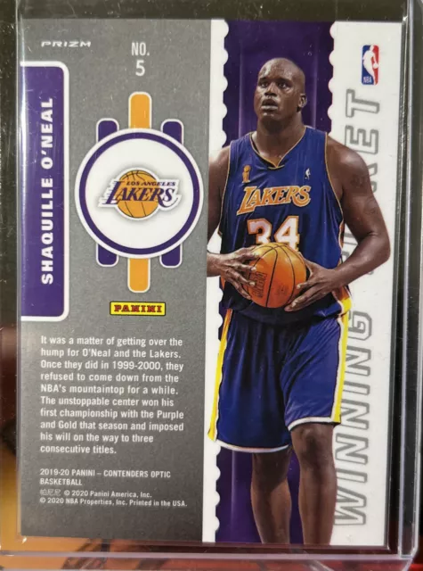 2019-20 Panini Contenders Optic Winning Tickets #5 Shaquille O'Neal SILVER HOF 2
