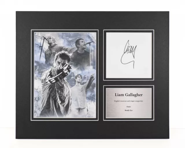 Liam Gallagher 10x8 Inch Signed Preprint Display