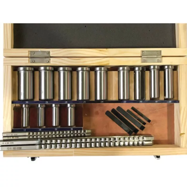 22pcs Keyway Broach Set Bushing Shim Set Metric System 12-30 HSS Keyway knife