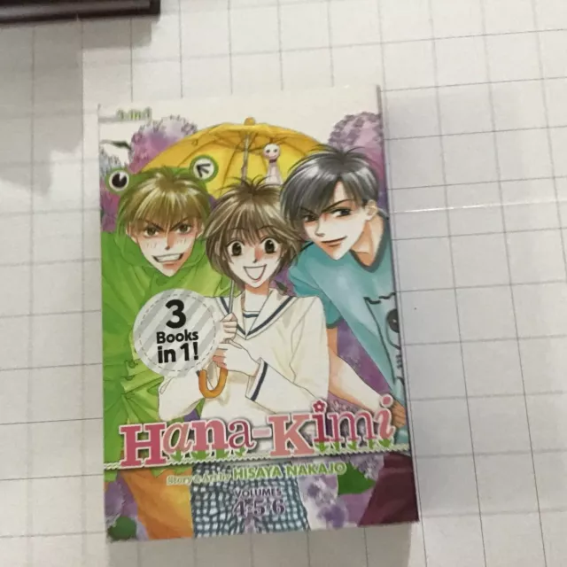 HANA-KIMI Manga 3-in-1 Edition Volume 2 Hisaya Nakajo 4 5 6 Shojo Beat VIZ