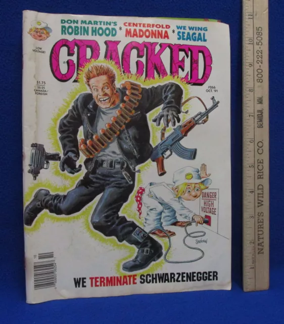 Vintage Cracked Comic Book Magazine 266 October 1991 We Wing Seagal 49 Pages