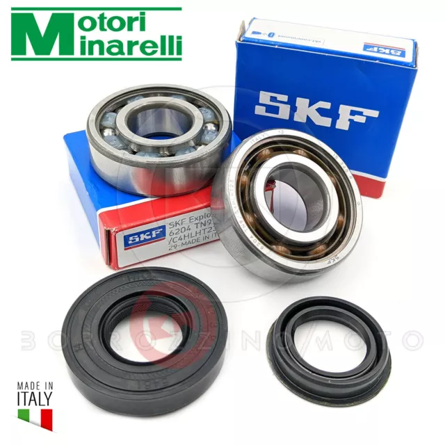 Kit Cuscinetti + Paraoli Albero Motore Minarelli 2T Booster Sr Scarabeo F10 Skf