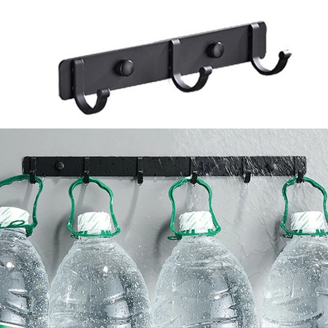 Wall Mount Hook Hanger Aluminum Coat Towel Hat Clothes Rack Bathroom Kitchen