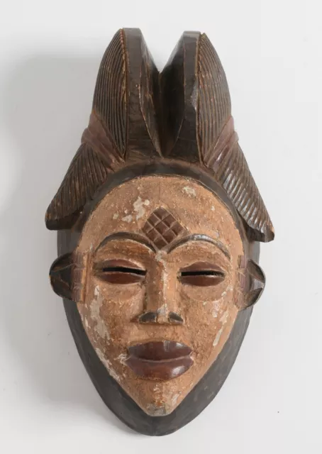 Vintage African Punu Mask, Gabon. carved and painted. #2