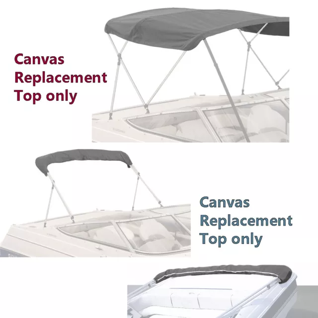 3 Bow 4 Bow Bimini Top Replacement Canvas Cover with Boot without frame 9 colors