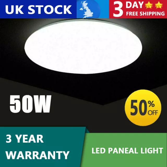 LED Ceiling Light Round Panel Down Lights Bathroom Kitchen Living Room Lamp UK