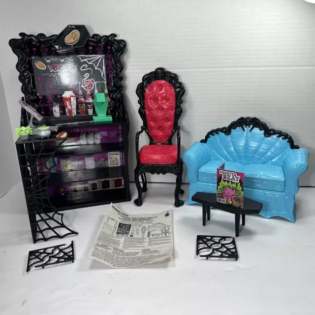 Monster High Coffin Bean Playset Couch Table Register Coffee Accessories