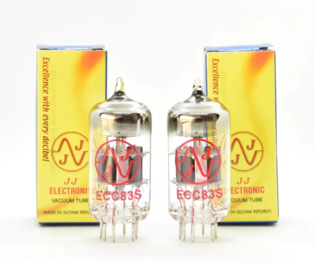 2 x ECC83 12AX7 JJ Electronic New tubes matched pair from factory ECC83S