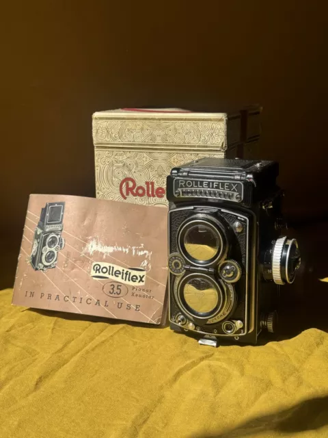 Cámara Rolleiflex 3.5 E TLR con lente Zeiss 75 mm f/3,5