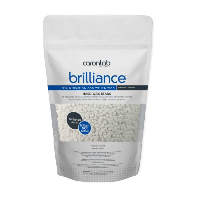 Caronlab BRILLIANCE Hair Removal Waxing Depil Hard White Hot Wax BEADS - 800gr