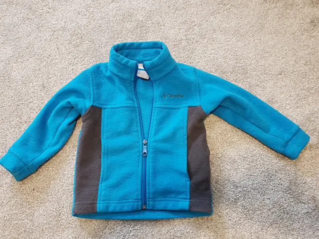 Columbia Jacket Kids 3T Toddler Blue Fleece Zip Up Coat Childrens BOY or GIRL