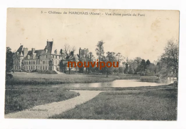 CPA - Château de Marchais - Vue d'une partie du parc