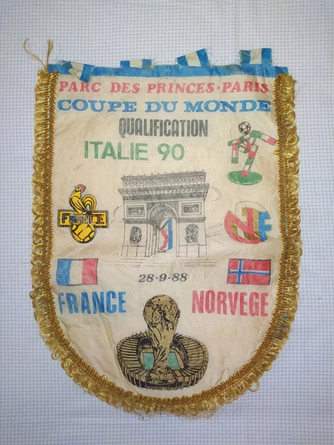 clasificaci-n-mundial-italia-1990-bander-n-pennant-flag-futbol-francia