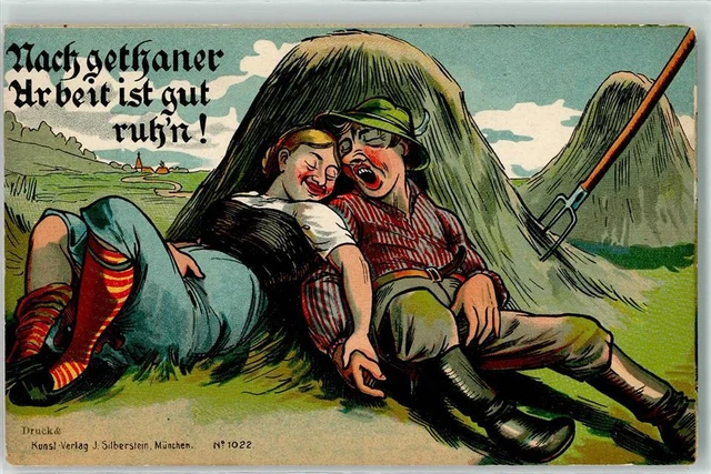 39333607 - 8000 Muenchen Oktoberfest 1901 Bauern Heuernte Humor Muenchen