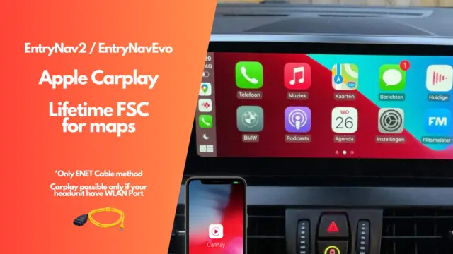 Fullscreen Carplay FSC + Maps WAY 2024-1 BMW EntryNav2 EntryNavEvo
