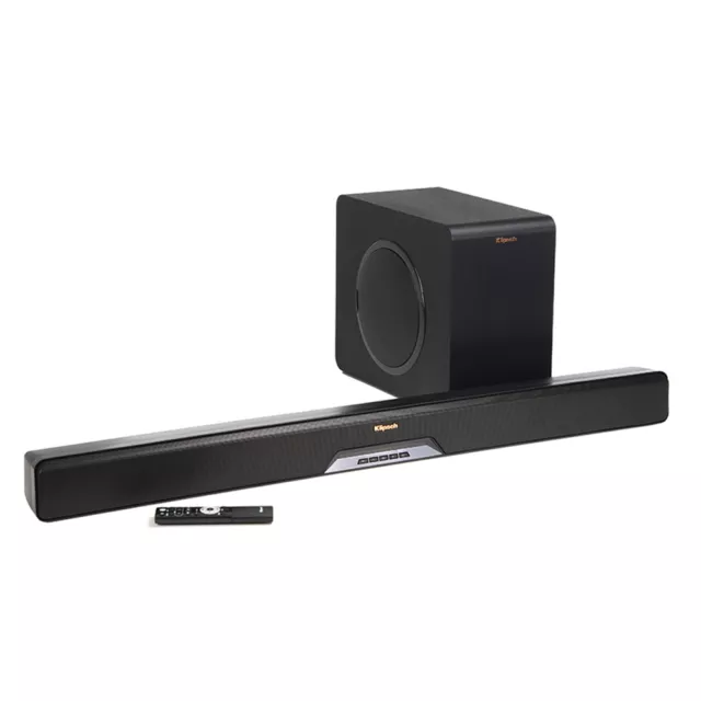 Klipsch RSB 11 Powered Sound Bar 4K Pass Wireless Sub Black