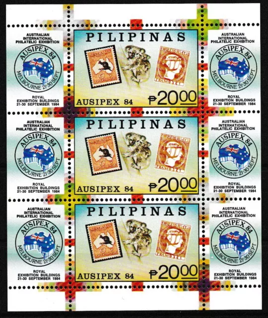 Philippinen - Briefmarkenmesse AUSIPEX Block 26 A postfrisch 1984 Mi. 1623