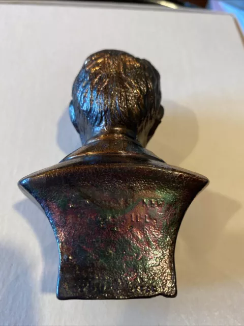 Bronze COLOR ABRAHAM LINCOLN BUST Sculpture Statue 2