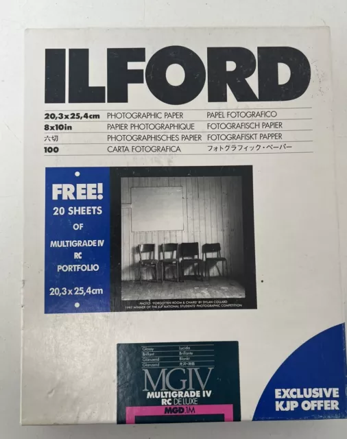 Ilford Multigrade MGIV  Deluxe Gloss - 8x10 Darkroom Printing Paper - 100 Sheets