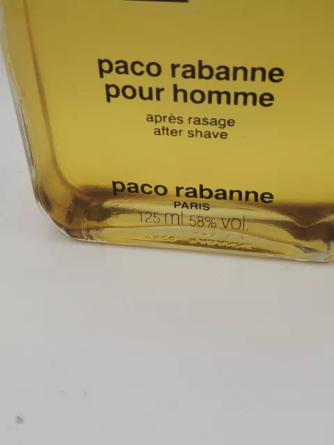 VINTAGE PACO RABANNE Pour Homme 125ml Aspres Rasage After Shave Old ...