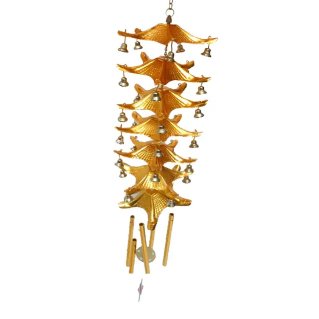 campana di metallo cinese fortunato feng shui appeso carillon del , sette