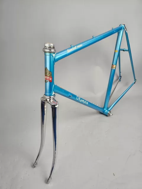 Rahmenset Olympia Special Piuma Blau Perlmutt Rennrad frame set Columbus 59 cm