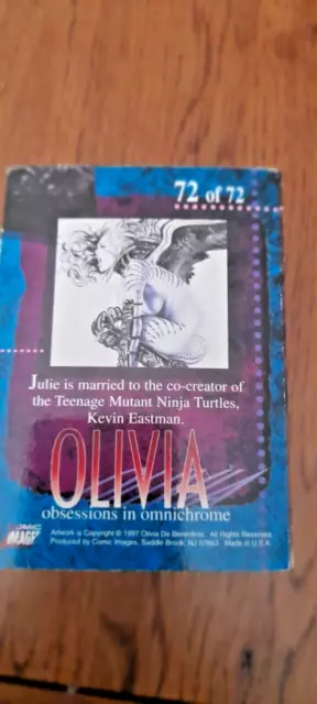 OLIVIA OBSESSIONS IN OMNICHROME - COMPLETE BASE SET (72 cards) Comic Images 1997