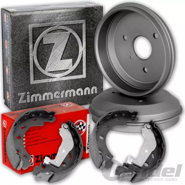 ZIMMERMANN BREMSTROMMELN+BACKEN passend für OPEL CORSA D FIAT GRANDE PUNTO EVO