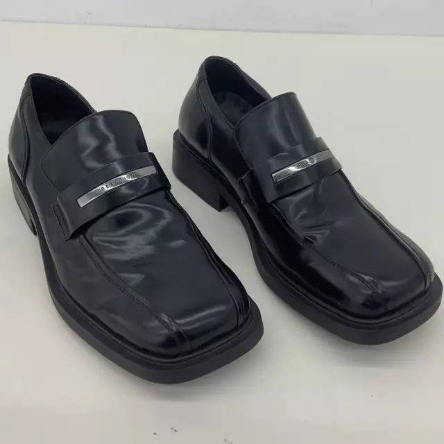 Kenneth Cole REACTION Men's Black Leather Loafer Shoes, Size 8.5