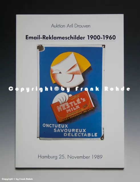 Katalog - Email-Reklameschilder Auktion Aril Drouven - November 1989