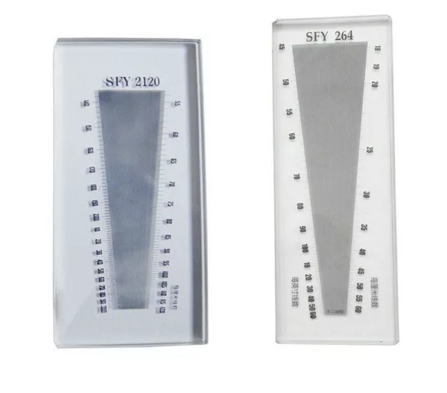 Density Scale Tailor Warp Weft Measuring Tools Fabric Mirror Textile Meter Ruler