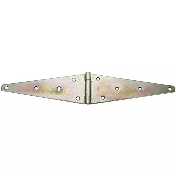 10 Pk Steel Zinc Plated 4.6" H X 12" W Barn Shed Door Strap Hinge N127910