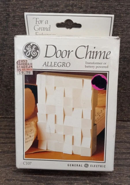 Vintage GE GENERAL ELECTRIC Electronic Musical Door Chime Allegro C107