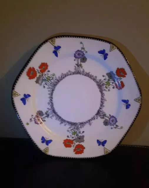 Art Deco JGS Foley Field Poppy Bone China Side Plate