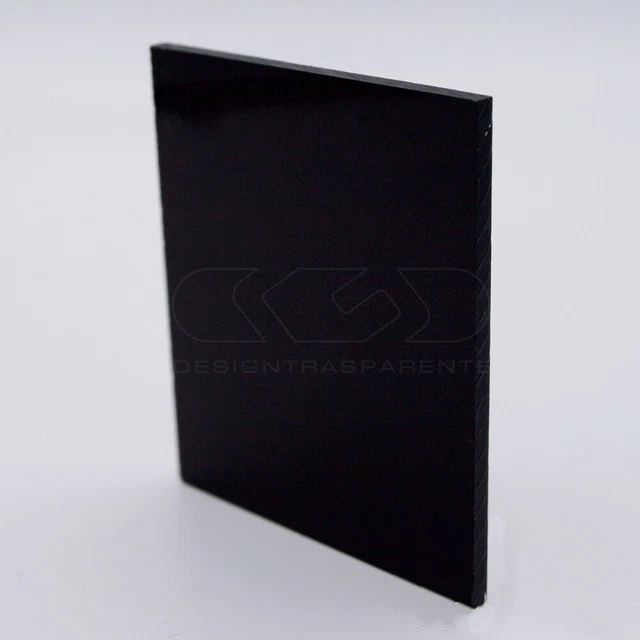 Lastra di plastica ABS 2mm Nero 2000x1000mm (2m x 1m) Acrilonitrile-butadiene-stirene - Prodotto in Germania - Pellicola protettiva unilaterale - Top qualità