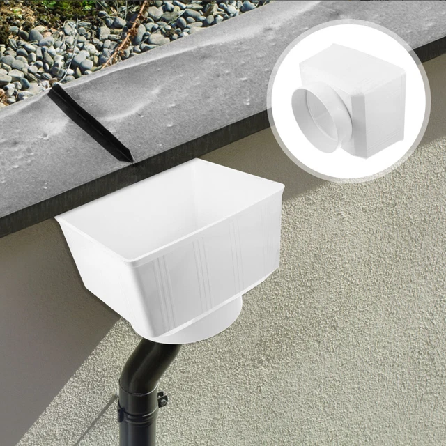 PVC BUCKET DOWNSPOUT Connector Water Diverter Drain Pipe Component £32.