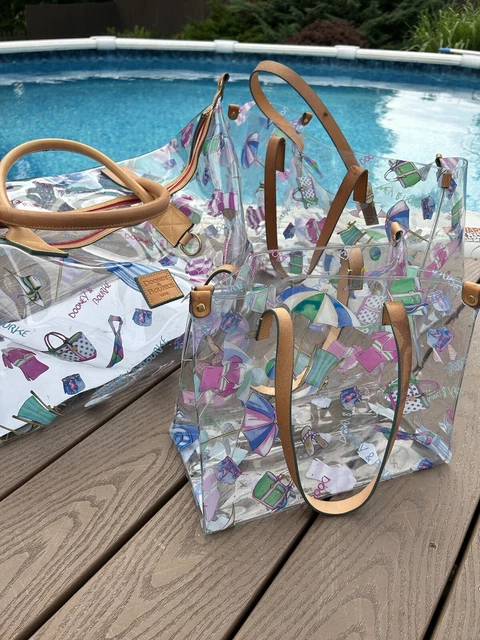 Dooney Bourke Lot Bundle 3 Duffle, Shopper & Lunch Bag Clear  MIAMI BEACH
