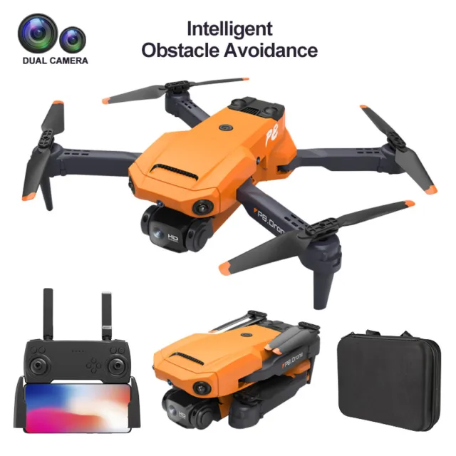 360° Obstacle Avoidance Quadcopter, Fordable HD 4K Wide Angle Dual Camera Drone