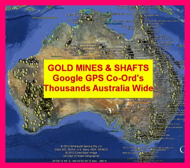 HISTORICAL GOLD MAPS & GPS WAY-POINTS,POINTS OF INTEREST, Garmin,Minelab,fossi