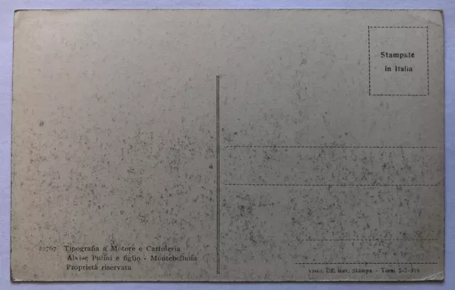 Cartolina Montebelluna piazza Garibaldi fontana animata paesaggistica T11 3