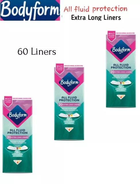 Bodyform All fluid protection Dailies Extra Long Panty Liners - 60 Liners